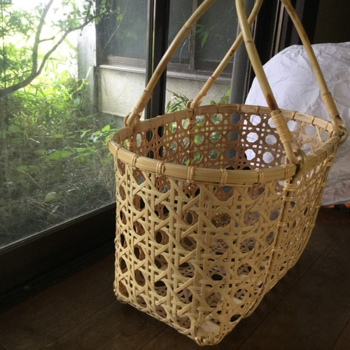 竹八つ目買い物かご特大 かごバッグ 竹 通販｜Creema(クリーマ) 12478014 