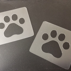 ネコの足跡」ステンシルシート、肉球20枚セット ハウス・小屋 ILLMATIC