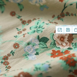 森甘いドレス優しい風日本の綿とリネンスクエアネック花柄のスカートリネンロングスカート 7枚目の画像