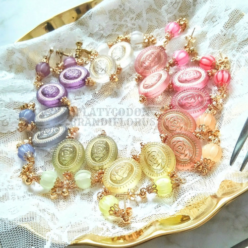 魔法玉ドロップキャンディピアス ～ピーチピンク～ ピアス（その他