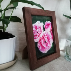 6. pink roses【額なし】 インクジェット印刷　厚手マット紙使用　２Lサイズ 2枚目の画像