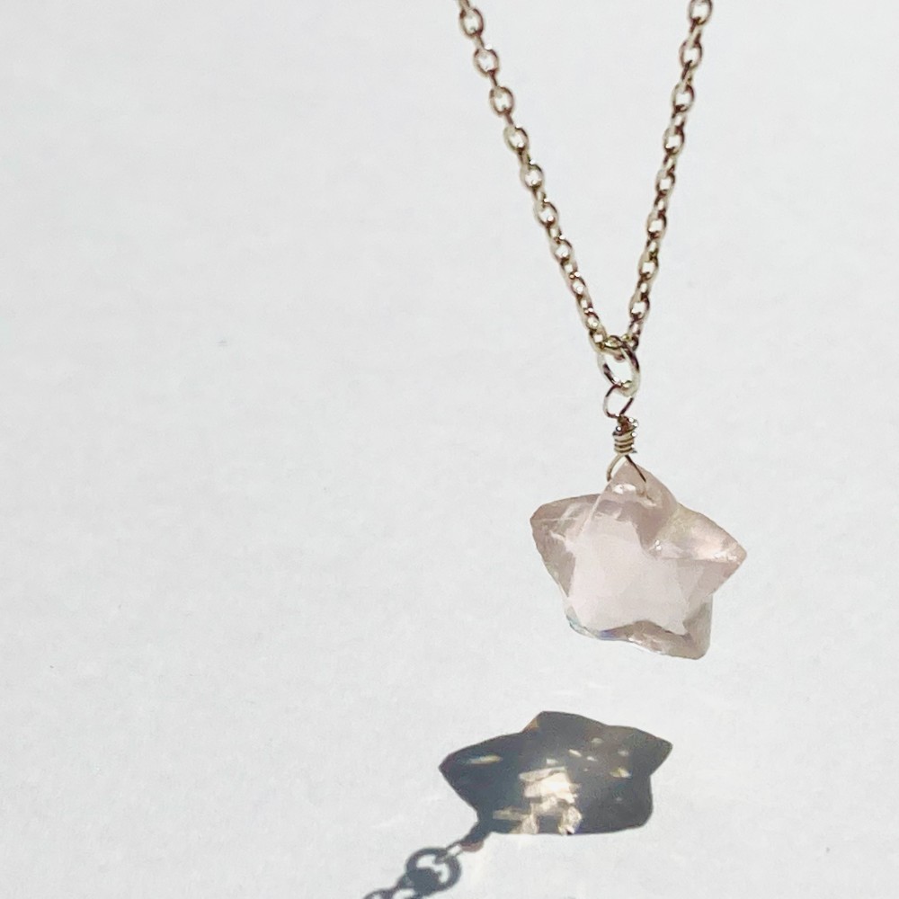 シルバー ローズクォーツ CELINE ネックレス