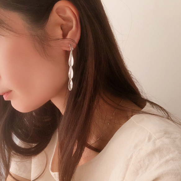 leaf range earring(ゴールド) 8枚目の画像