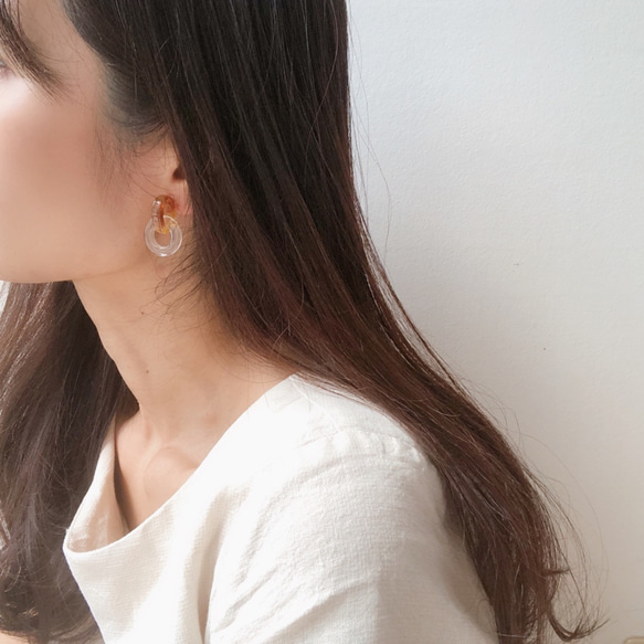 clear ring earring 8枚目の画像