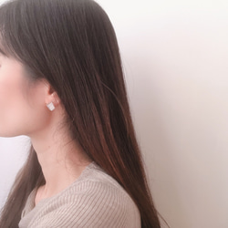 three dimensional earring(シルバーのみ) 4枚目の画像