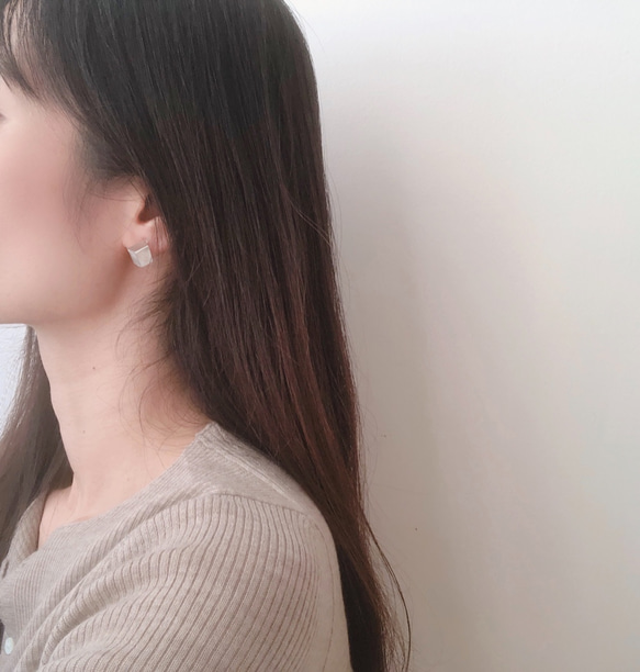 three dimensional earring(シルバーのみ) 7枚目の画像