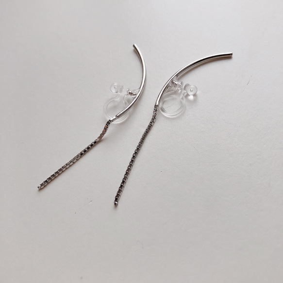 short chain cuff earring(silver925) 5枚目の画像