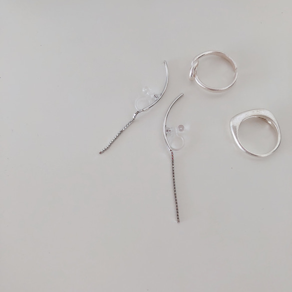 short chain cuff earring(silver925) 9枚目の画像