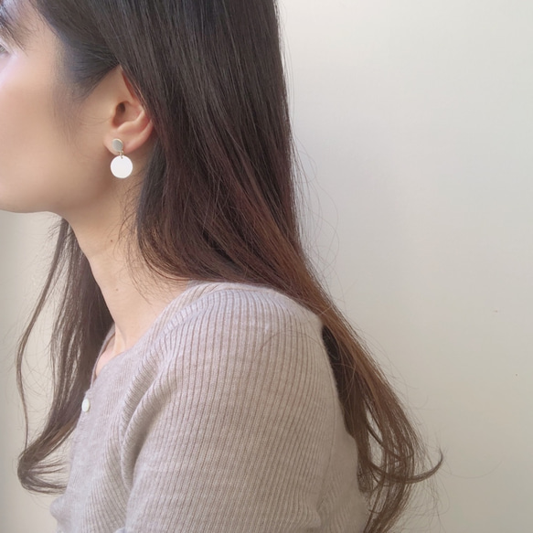 W circle earring 5枚目の画像