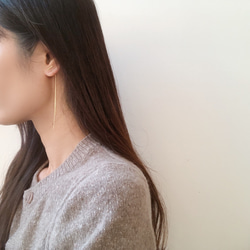 bar&back long chain earring 9枚目の画像