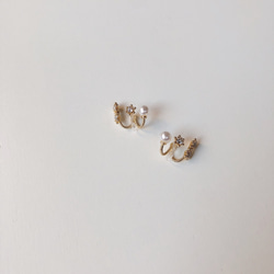 氧化鋯珍珠耳環 第2張的照片