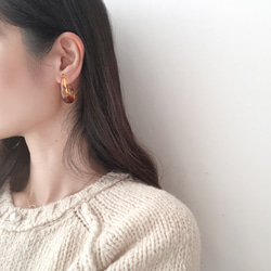 drop curve earring 2枚目の画像