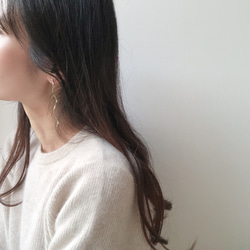 zirconia wave line earring 7枚目の画像