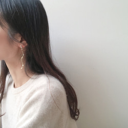 zirconia wave line earring 8枚目の画像