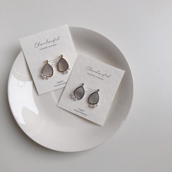 drop shell&pearl earring 3枚目の画像