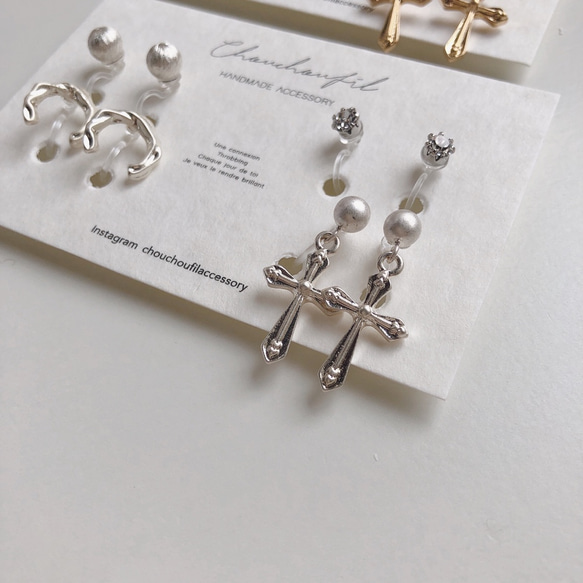 earring 4set(cross) 5枚目の画像