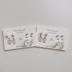 earring 4set(pearl） 7枚目の画像