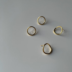 變形圓圈耳環（silver925） 第2張的照片