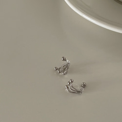 three point earrings(silver925) 3枚目の画像