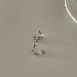 three point earrings(silver925) 4枚目の画像