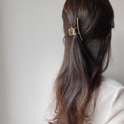 gold line hair clip 7枚目の画像