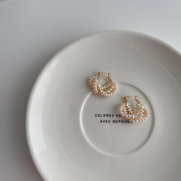 range fresh pearl earrings 1枚目の画像