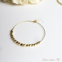 gold beads hoop earring 第2張的照片