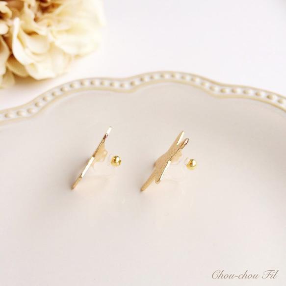 gold star earring 第3張的照片