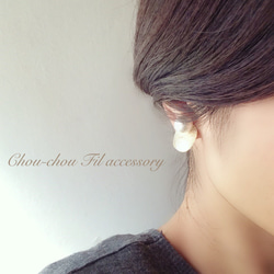 pearl&round gold earring 第3張的照片