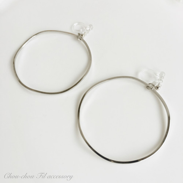 wave big hoop earring 5枚目の画像