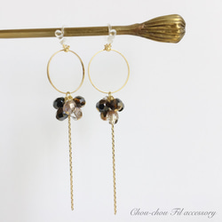 beads chain hoop earring 第2張的照片