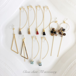 beads chain hoop earring 第4張的照片