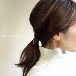 ♡heart hoop far earring 2枚目の画像