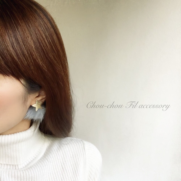 2way star＆far earring 4枚目の画像