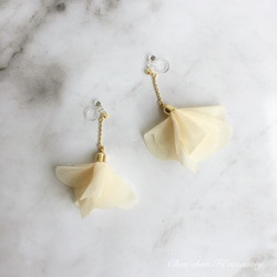 chiffon tassel long earring 第2張的照片