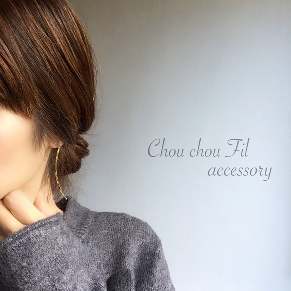 curve stik long earring 第4張的照片