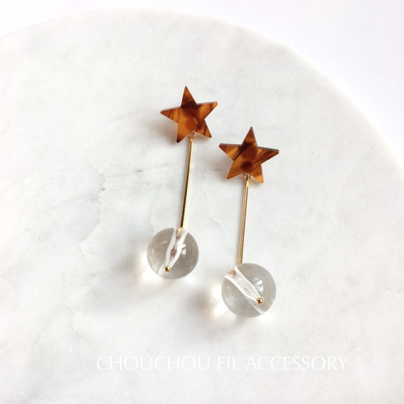 star&swing clear ball earring 3枚目の画像