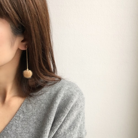 far ball long earring 5枚目の画像