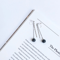 black stone swing earring 2枚目の画像