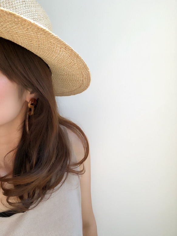 marble ring earring(べっ甲のみ) 7枚目の画像