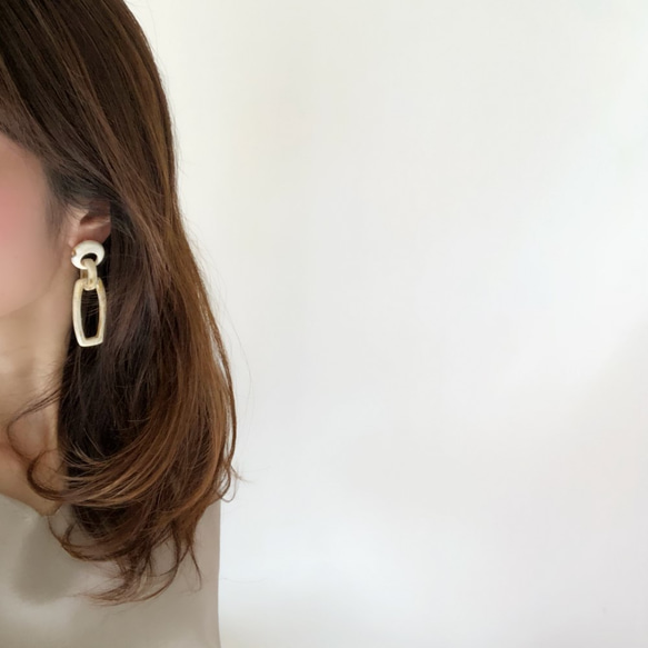 marble ring earring(べっ甲のみ) 8枚目の画像