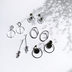 bar motif swing earring(ゴールドのみ) 8枚目の画像