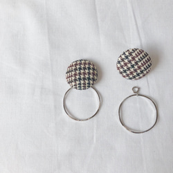 check&hoop 2way earring 2枚目の画像