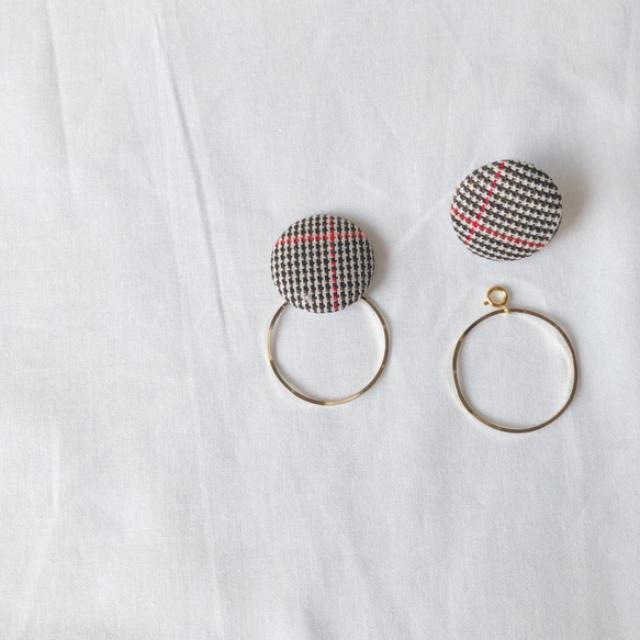 check&hoop 2way earring 3枚目の画像