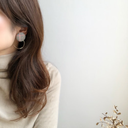 check&hoop 2way earring 4枚目の画像