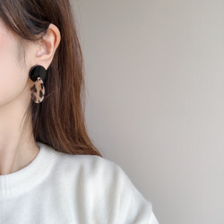 two tone color earring 6枚目の画像