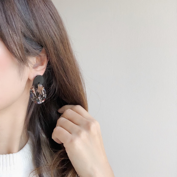 two tone color earring 9枚目の画像