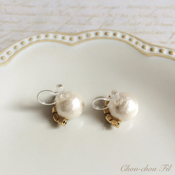 monotone swaro&pearl earring 第2張的照片