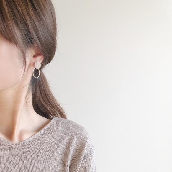 asymmetry pearl swing earring 6枚目の画像