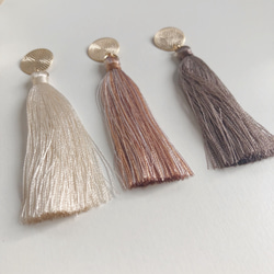 long tassel earring(ブラウン完売) 5枚目の画像